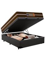 Cama Box Baú Casal Sintético Colchão Molas Ensacadas Colchões 138cm Suporta Até 120 Kg Por Pessoa ci