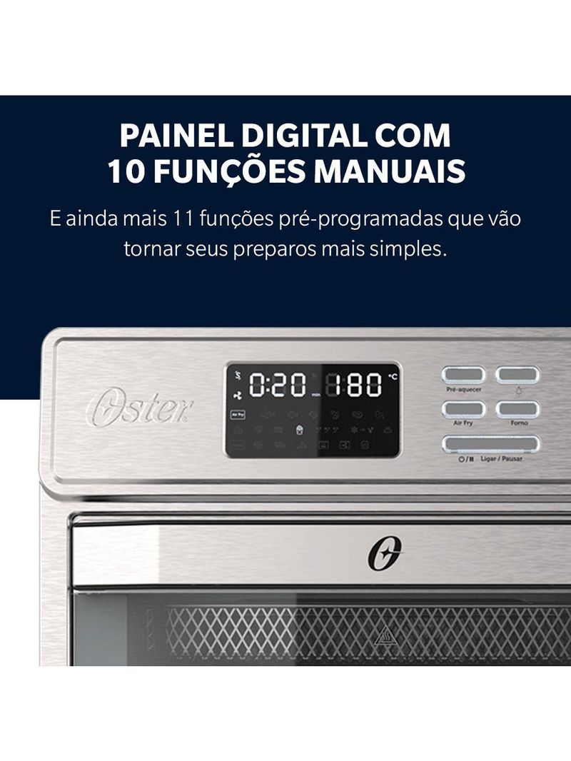 Forno E Fryer 25L Oster Multifunções 10 Em 1 220V