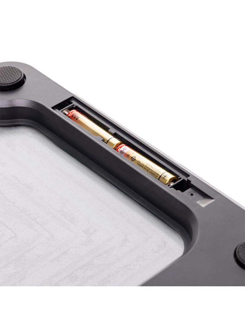 Balança digital corporal 28cm x 28cm cinza pedra diatomita