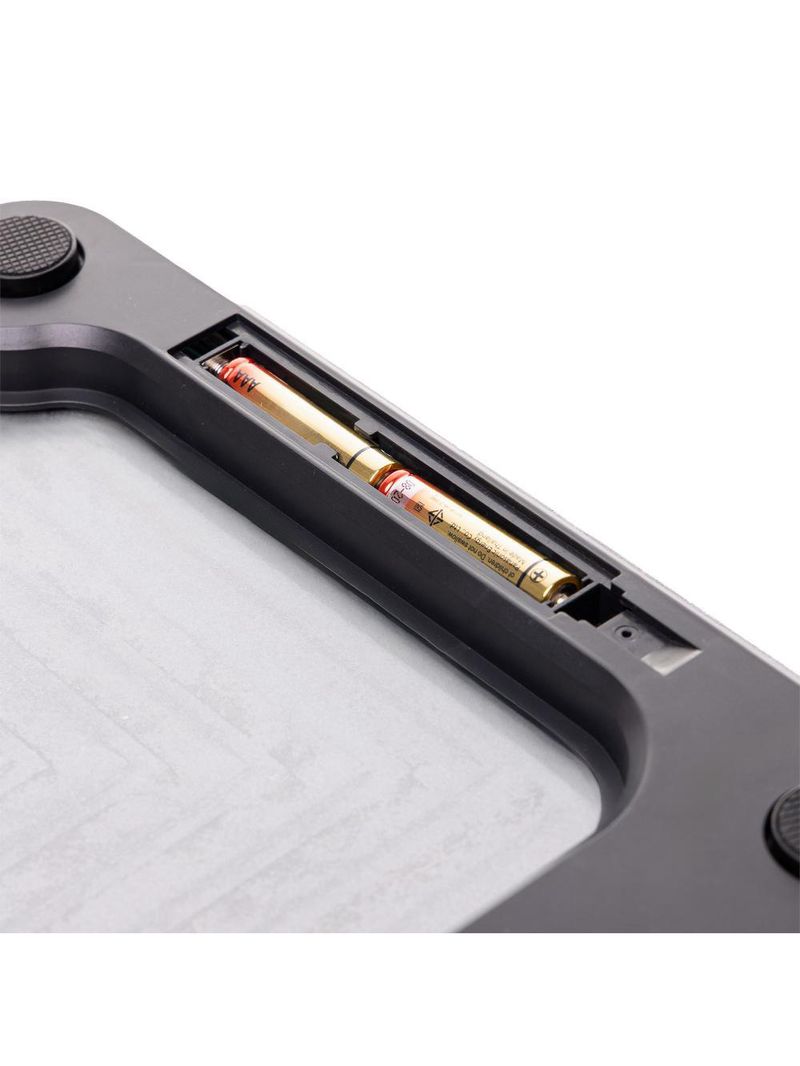 Balança digital corporal 28cm x 28cm cinza pedra diatomita