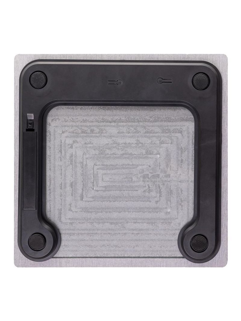 Balança digital corporal 28cm x 28cm cinza pedra diatomita