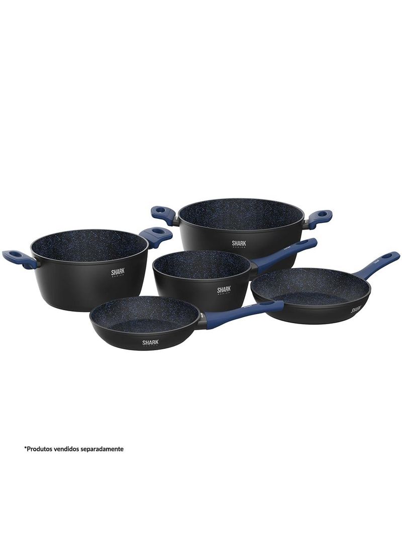 Panela polishop ichef home family size shark series azul 28cm