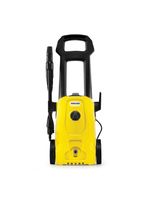 Lavadora de alta pressão karcher wash jet 1500psi 1400w aplicador de detergente porta acessórios integrado amarela e preta