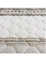 Colchão de solteiro biflex ilhéus com molas ensacadas e euro pillow 24x88x188cm - marrom/bege estampado