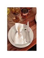 Conjunto com 12 pratos tramontina maria augusta em porcelana - branco