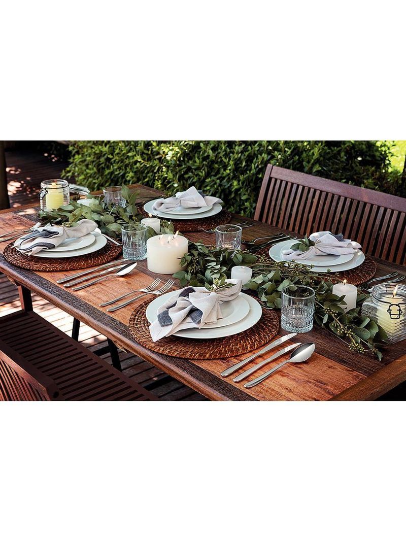 Conjunto com 12 pratos tramontina maria augusta em porcelana - branco