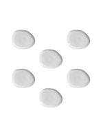 Conjunto de pratos oval porto brasil orgânico new white 31cm - 6 peças