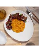 Conjunto de pratos oval porto brasil orgânico new white 31cm - 6 peças