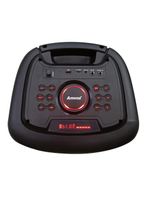 Caixa de som amplificada amvox party vox prime bivolt com bluetooth, alça, 2 woofers de 10", 1 tweeter de 3" e display de led 2000w - preta