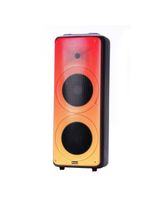 Caixa de som amplificada amvox party vox prime bivolt com bluetooth, alça, 2 woofers de 10", 1 tweeter de 3" e display de led 2000w - preta