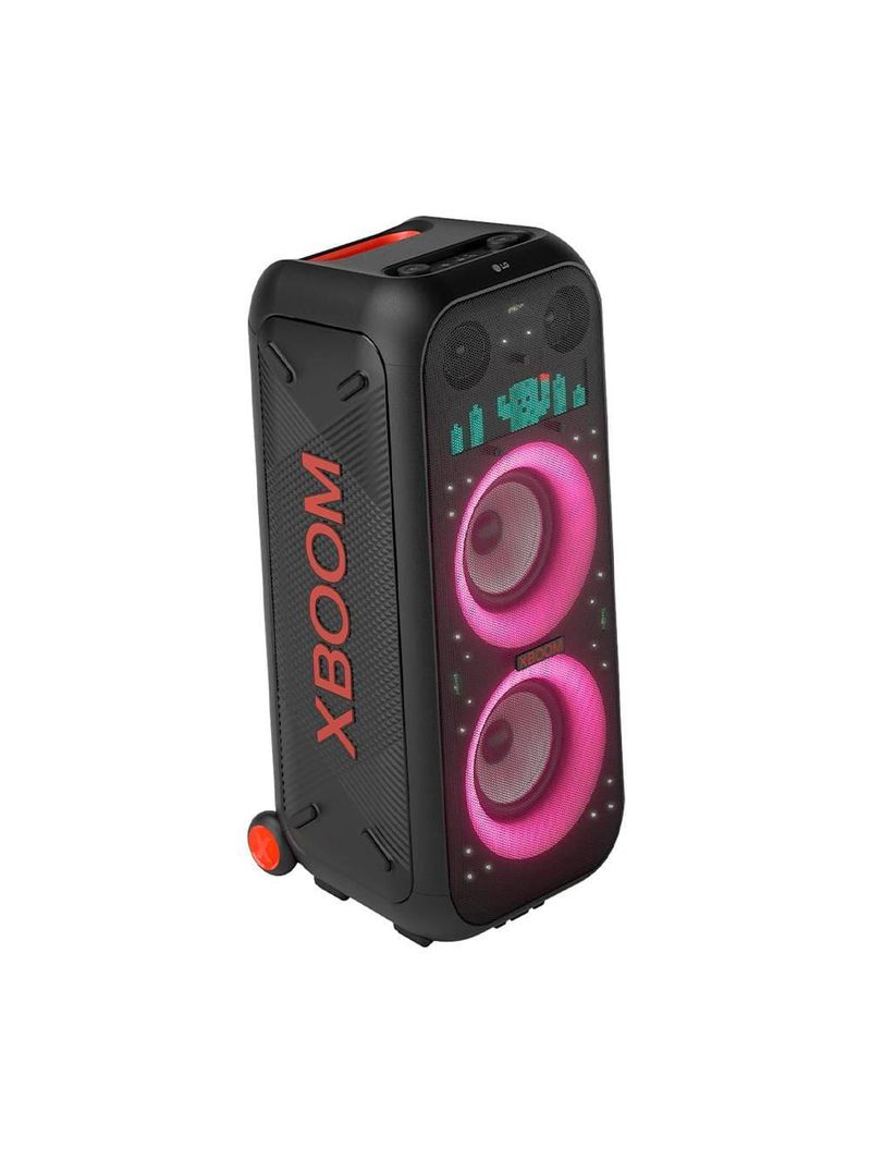 Caixa de som amplificada lg partybox xboom xl9t ipx4 bivolt com bluetooth, alça de transporte e display led 1000w rms - preta