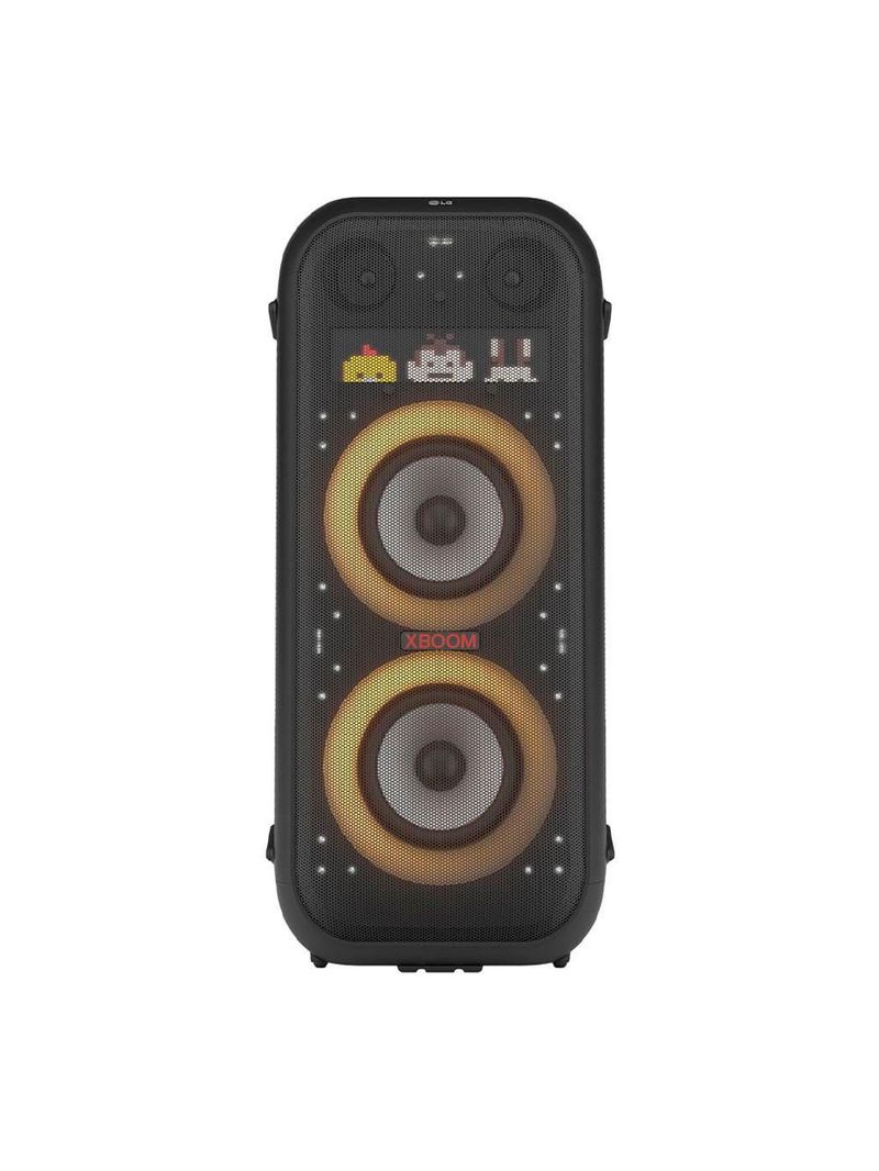 Caixa de som amplificada lg partybox xboom xl9t ipx4 bivolt com bluetooth, alça de transporte e display led 1000w rms - preta
