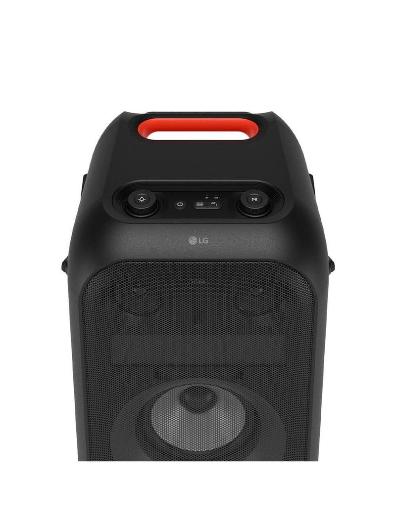 Caixa de som amplificada lg partybox xboom xl9t ipx4 bivolt com bluetooth, alça de transporte e display led 1000w rms - preta
