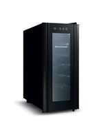 Adega de vinhos brastemp bzc12be com iluminação led com painel eletrônico para 12 garrafas - preta