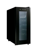 Adega de vinhos brastemp bzc12be com iluminação led com painel eletrônico para 12 garrafas - preta