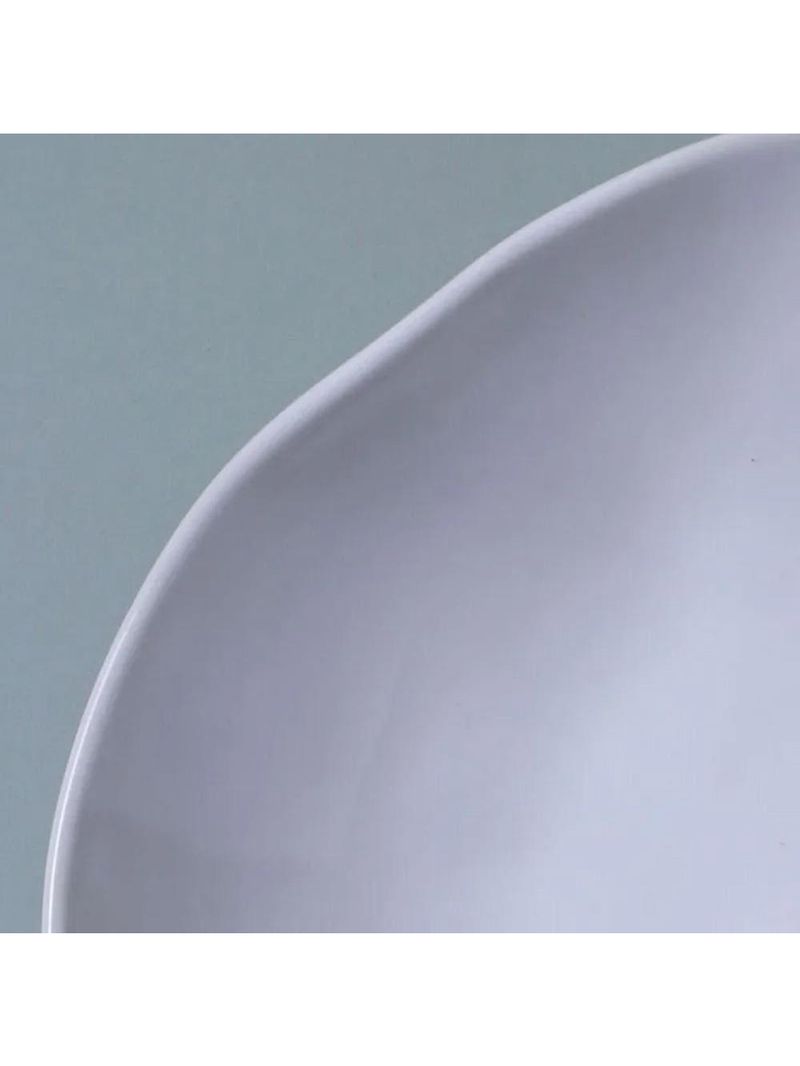 Conjunto de pratos fundos porto brasil orgânico new white 600ml - 6 peças