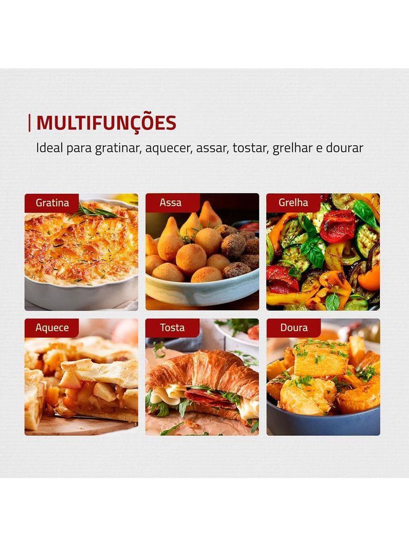 Forno elétrico mondial pratic cook fr-09 com 6 litros – preto