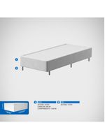 Base box para colchão de solteiro probel village 38x88x188 cm - preto