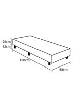 Base box para colchão de solteiro probel village 38x88x188 cm - preto