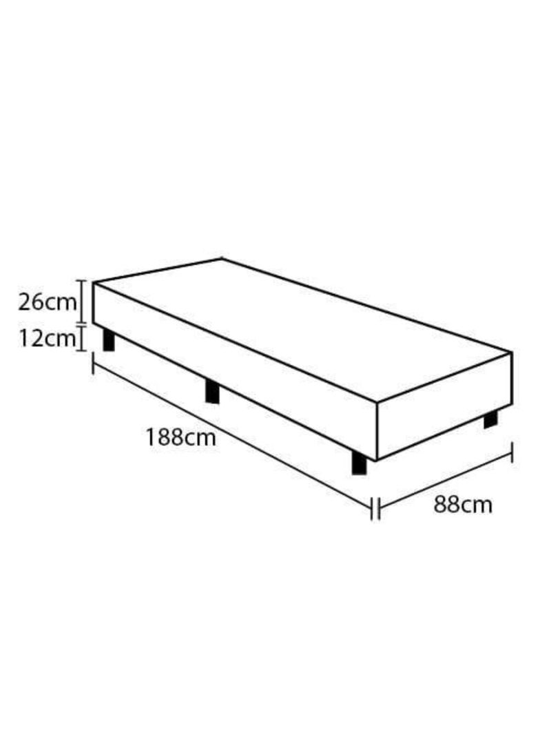 Base box para colchão de solteiro probel village 38x88x188 cm - preto