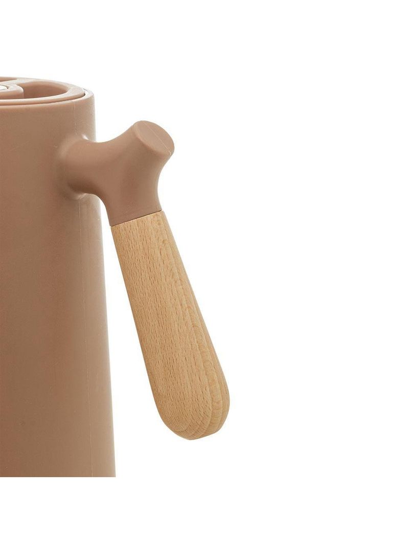 Garrafa térmica wolff com cabo madeira nórdica nude - 1l