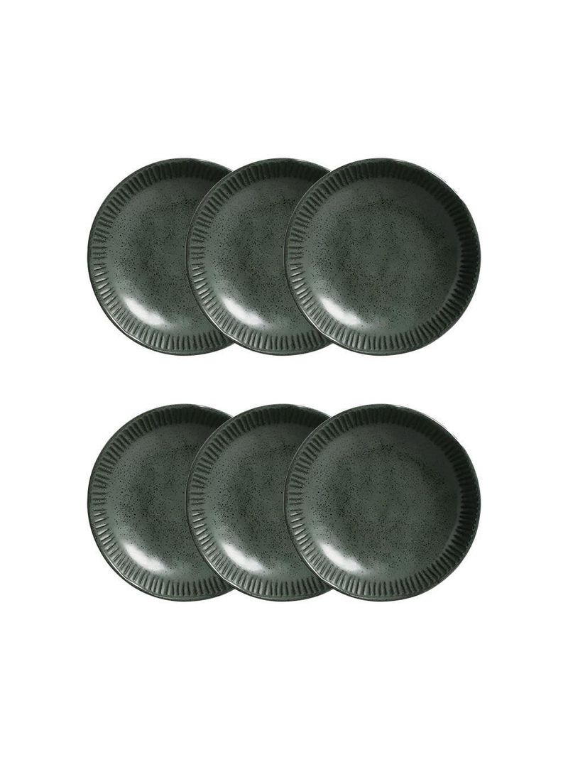 Conjunto de pratos fundos porto brasil linhas greenery verde 830ml - 6 peças