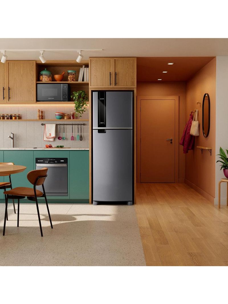 Geladeira brastemp brm46mk 385 litros frost free duplex painel eletrônico inox