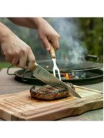 Kit churrasco tramontina copa do mundo 3 peças aço inox