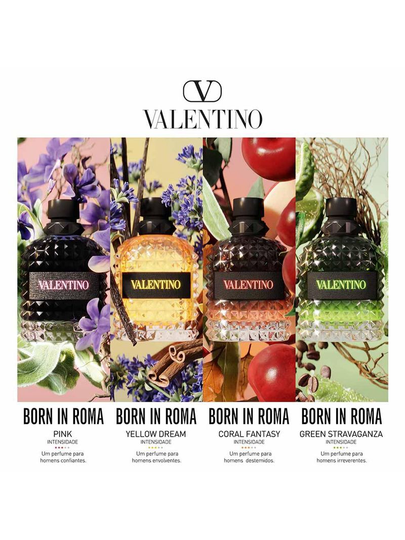 Perfume green stravaganza uomo valentino born in roma eau de toilette masculino