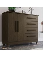Cômoda 2 Portas 4 Gavetas Madri Plus Com Sapateira