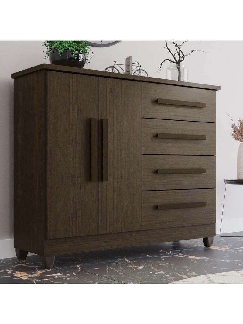 Cômoda 2 Portas 4 Gavetas Madri Plus Com Sapateira