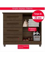 Cômoda 2 Portas 4 Gavetas Madri Plus Com Sapateira