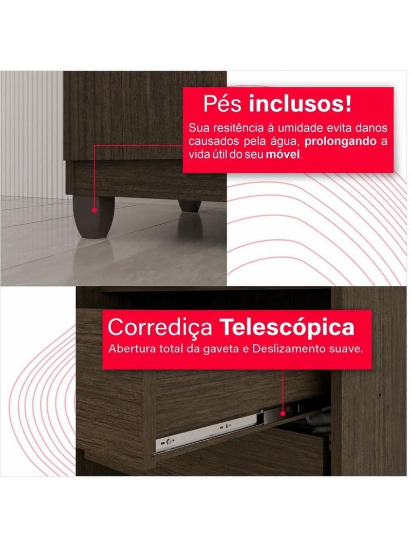 Cômoda 2 Portas 4 Gavetas Madri Plus Com Sapateira