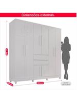 Guarda-roupa De Casal Giga Top 8 Portas 2 Gavetas