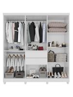 Guarda-roupa De Casal Giga Top 8 Portas 2 Gavetas