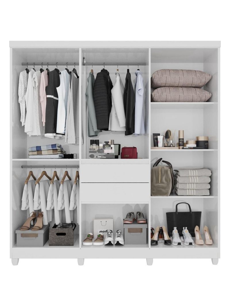 Guarda-roupa De Casal Giga Top 8 Portas 2 Gavetas