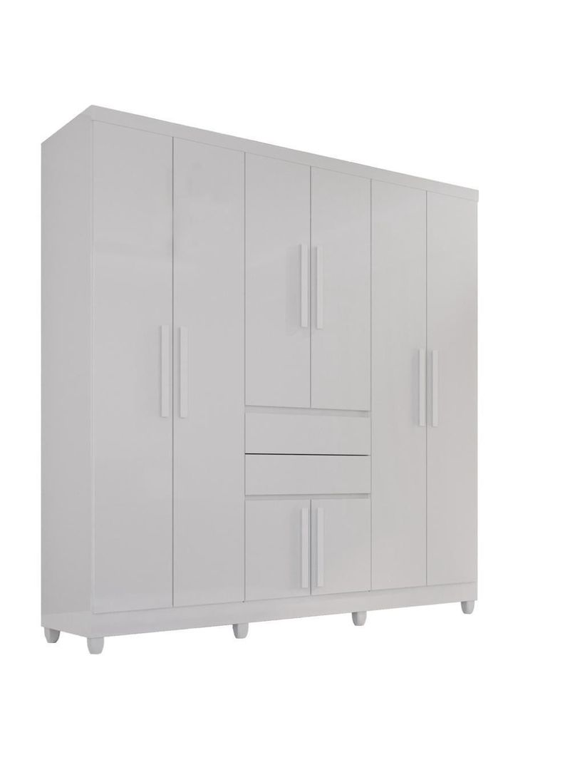 Guarda-roupa De Casal Giga Top 8 Portas 2 Gavetas