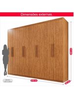 Guarda-roupa Casal 100% Mdf 8 Portas E 4 Gavetas Herrera