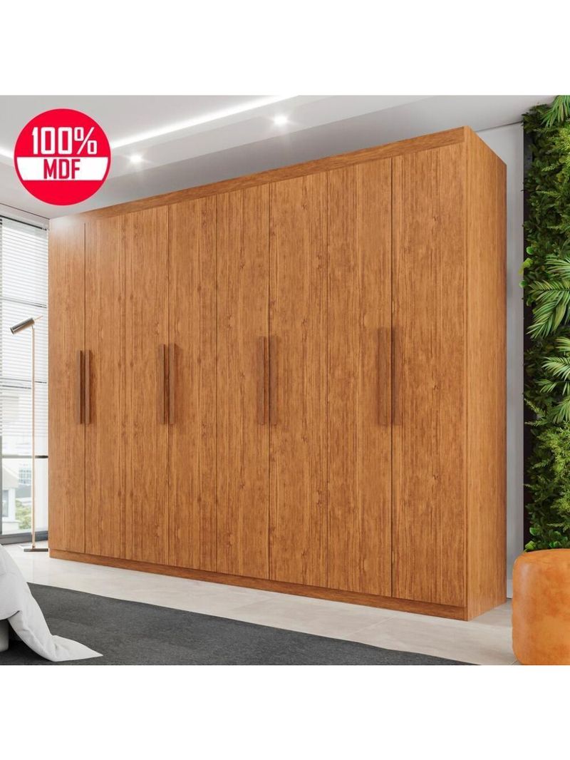 Guarda-roupa Casal 100% Mdf 8 Portas E 4 Gavetas Herrera