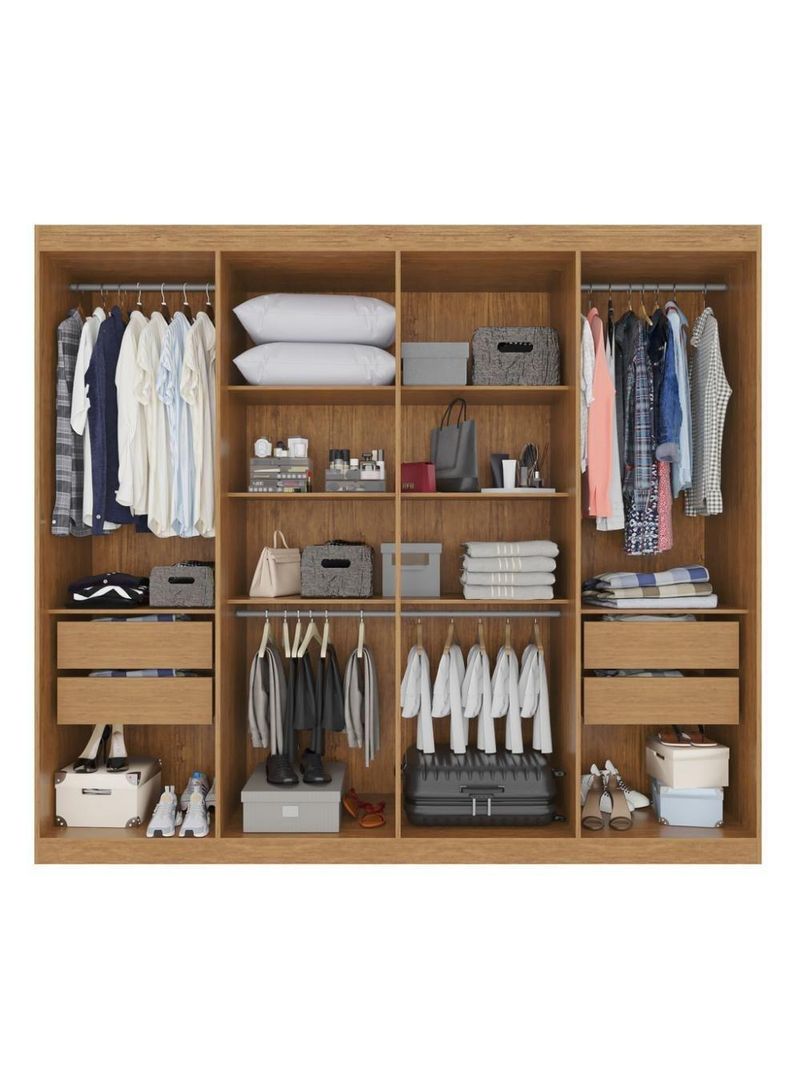 Guarda-roupa Casal 100% Mdf 8 Portas E 4 Gavetas Herrera