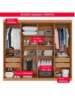 Guarda-roupa Casal 100% Mdf 8 Portas E 4 Gavetas Herrera