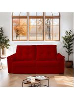 Sofá Sevilha Retrátil 3 Lugares Vermelho Simonetto - Lojas Curitibanas