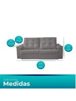 Sofá Sevilha Retrátil 3 Lugares Vermelho Simonetto - Lojas Curitibanas