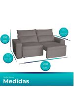 Sofá Retrátil E Reclinável 3 Lugares Viena Bege Conce - Lojas Curitibanas