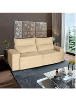 Sofá Retrátil E Reclinável 3 Lugares Viena Bege Conce - Lojas Curitibanas