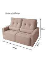 Sofá Retrátil E Reclinável Londrina 1,60m Em Veludo Com Assento D23 – Lojas Curitibanas Bege