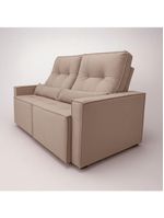 Sofá Retrátil E Reclinável Londrina 1,60m Em Veludo Com Assento D23 – Lojas Curitibanas Bege