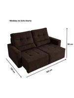 Sofá Retrátil E Reclinável Londrina 1,60m Em Veludo Com Assento D23 – Lojas Curitibanas Marrom