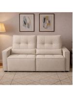 Sofá Retrátil E Reclinável Londrina 1,60m Em Veludo Com Assento D23 – Lojas Curitibanas Cinza