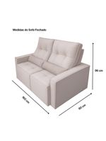 Sofá Retrátil E Reclinável Londrina 1,60m Em Veludo Com Assento D23 – Lojas Curitibanas Cinza